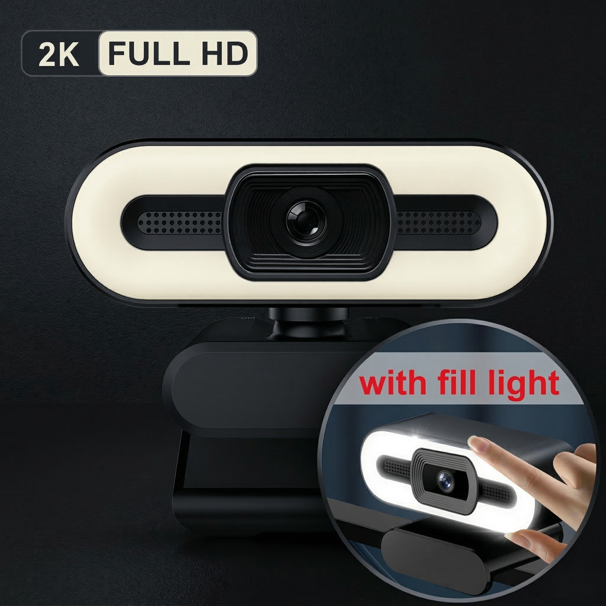Ultra HD 4K Autofocus Webcam | Built-in Mic for Streaming & Office