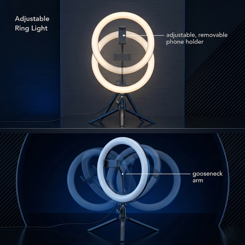 10 Inch LED Ring Light with Adjustable Stand