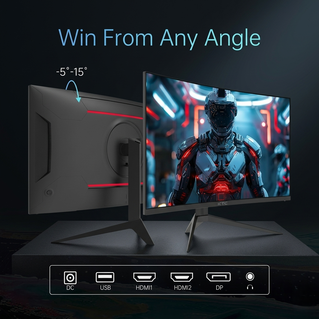 KTC 32 Inches 240Hz Curved Gaming Monitor 1500R, 1080P, HDR10, 1ms