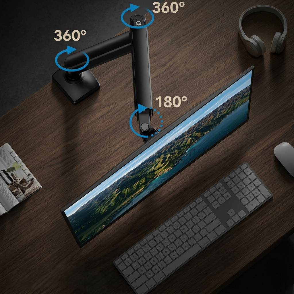 Universal Single Monitor Desk Mount Stand for Screens Up to 32 inches
