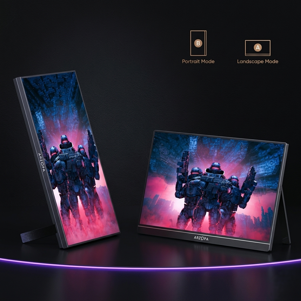 Arzopa 16.1" 144Hz Portable Gaming Monitor | 100% sRGB | Ultra-Slim