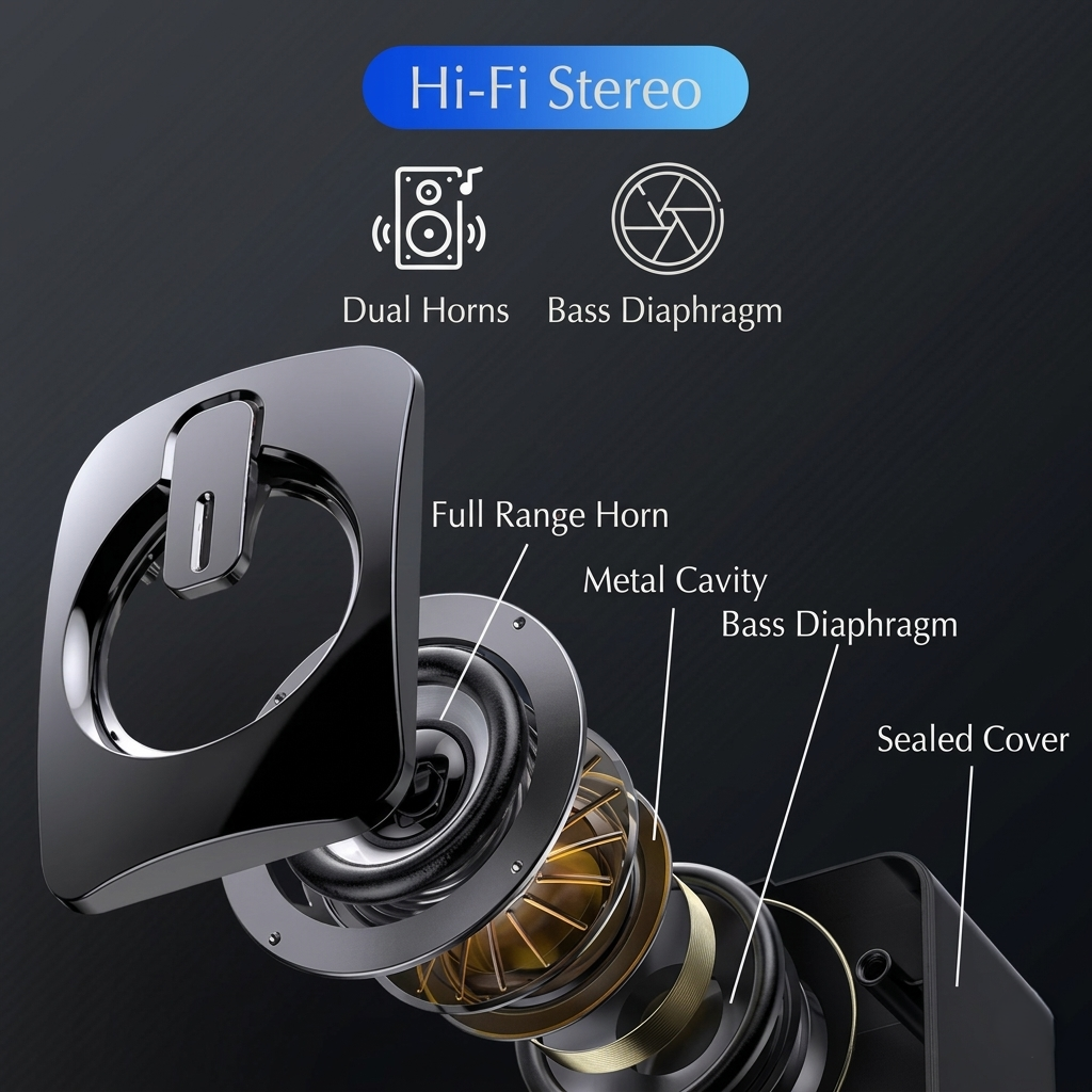 RGB Gaming Speakers for PC, HIFI Stereo Sound Box with LED Light & Microphone