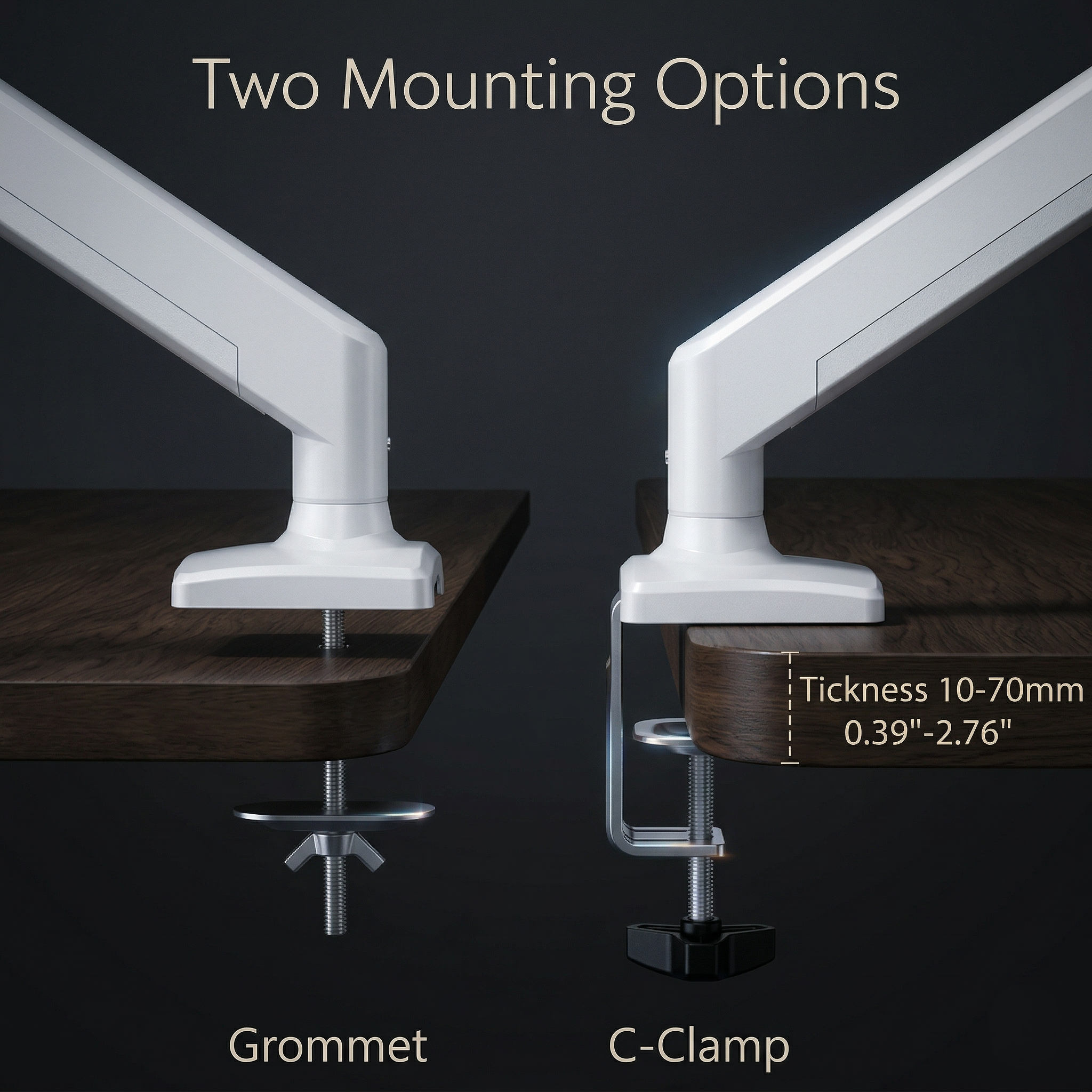 Universal Single Monitor Desk Mount Stand for Screens Up to 32 inches