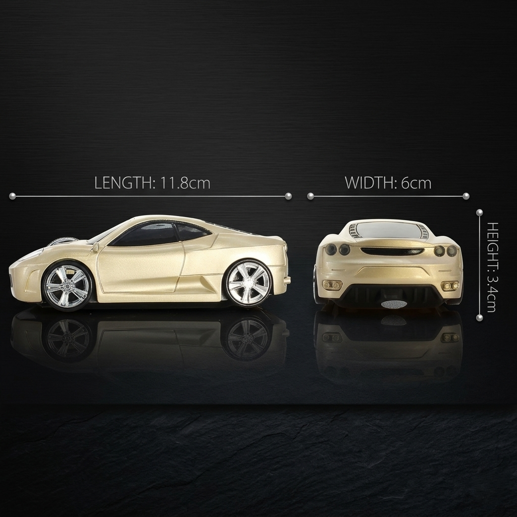 Portable Car‑Shaped 2.4G Optical USB Wireless Mouse