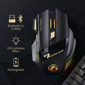 Rechargeable Silent Click Bluetooth Gaming Mouse with 2.4GHz USB
