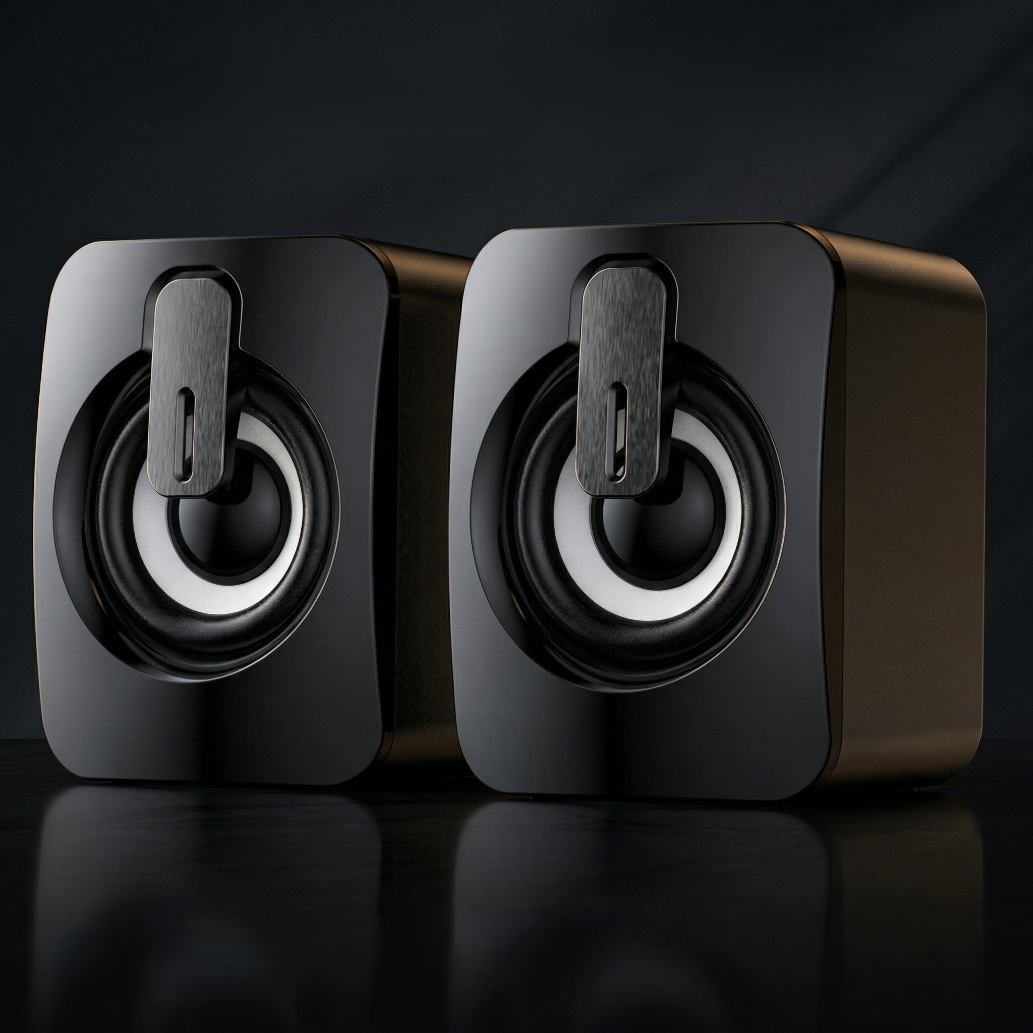 RGB Gaming Speakers for PC, HIFI Stereo Sound Box with LED Light & Microphone