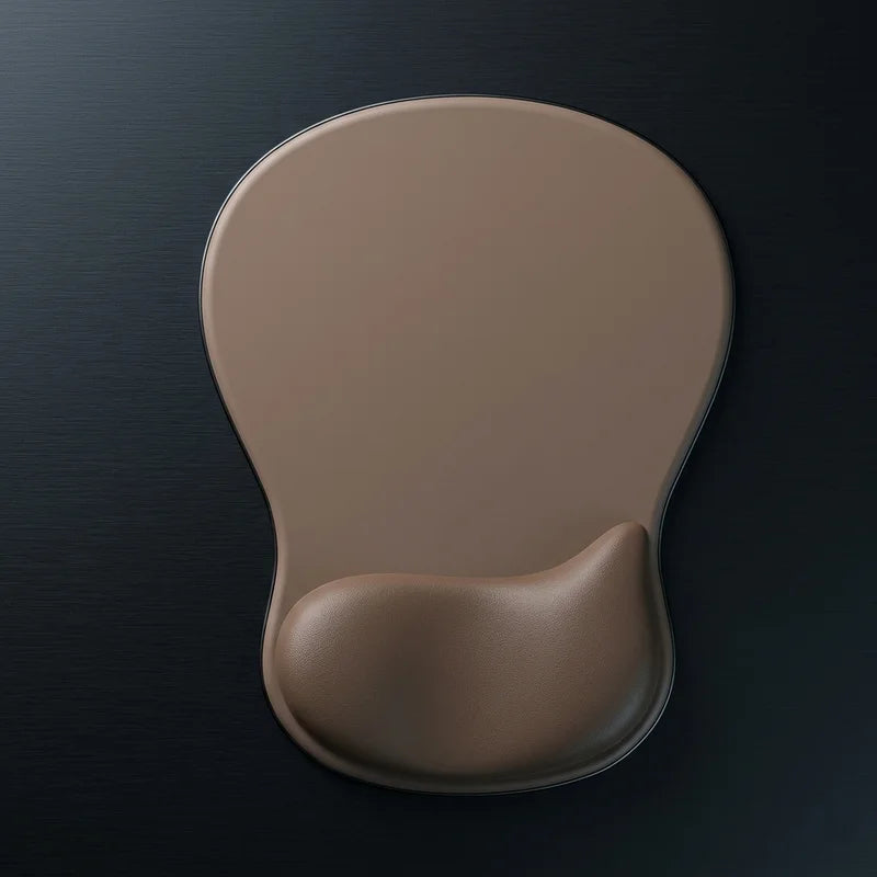 Beige wrist rest on a dark background