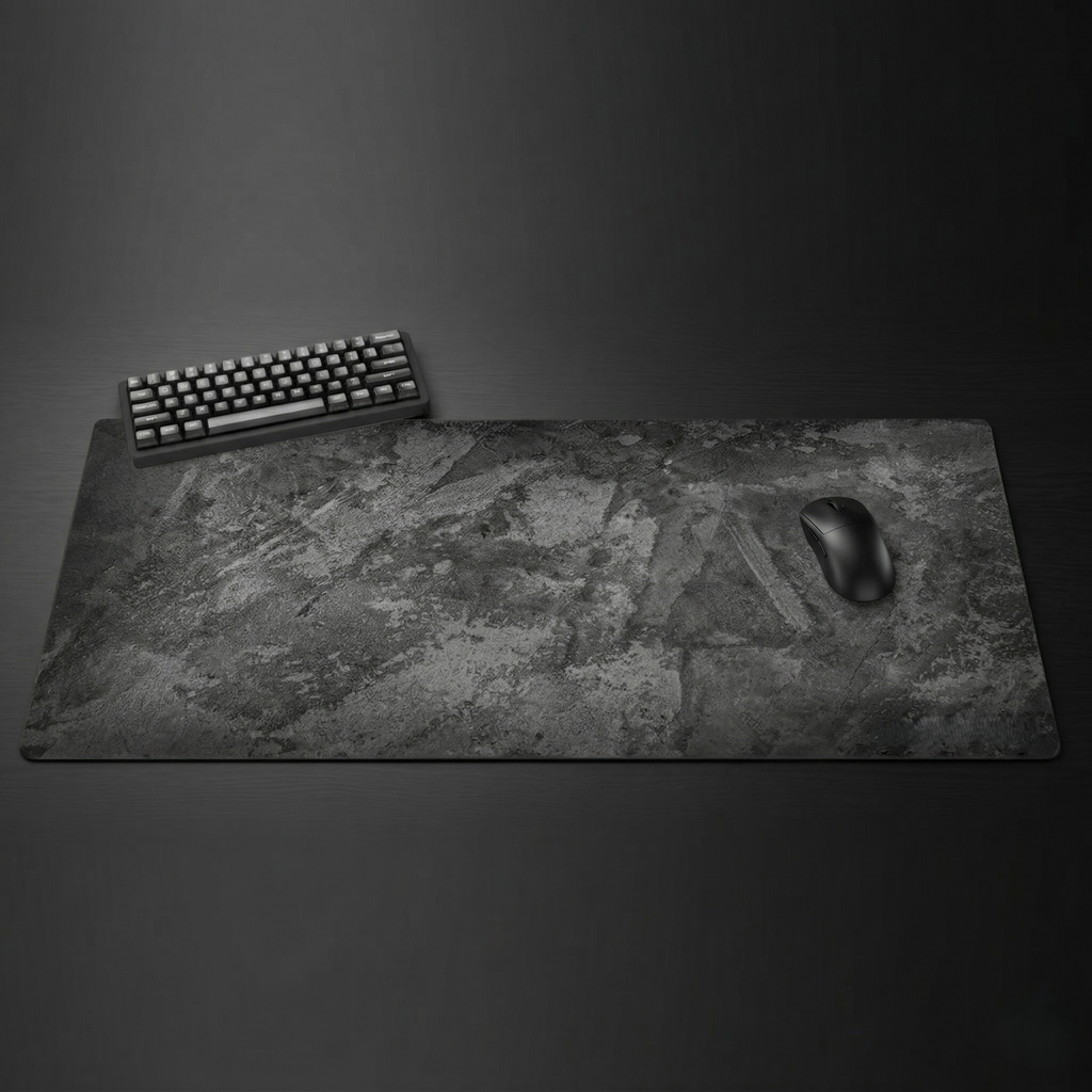 Gray Series Mouse Pad, Overlocked Edges, Desk Mat for PC & Laptop
