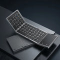 Foldable keyboard on a dark surface