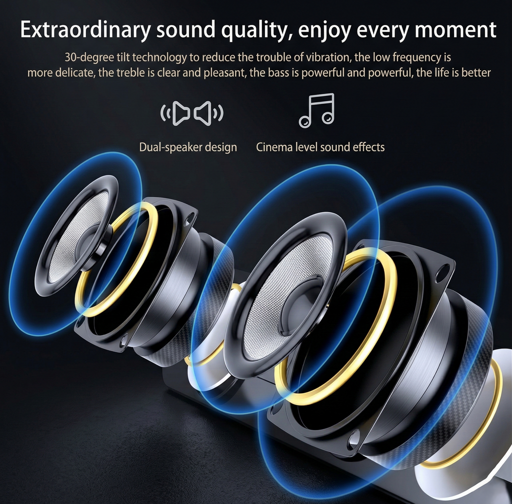 2-in-1 Universal Soundbar | Bluetooth & 3.5mm Aux Support