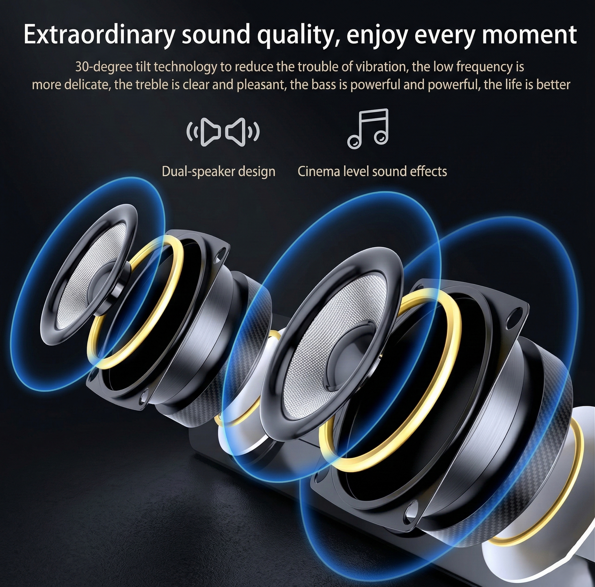 2-in-1 Universal Soundbar | Bluetooth & 3.5mm Aux Support