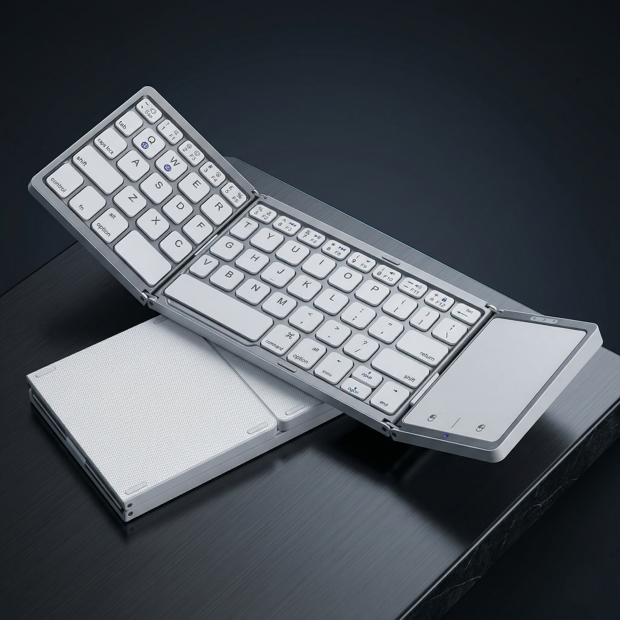 Foldable Wireless Bluetooth Keyboard for PC, Mac, Smartphone, Windows & iOS/Android