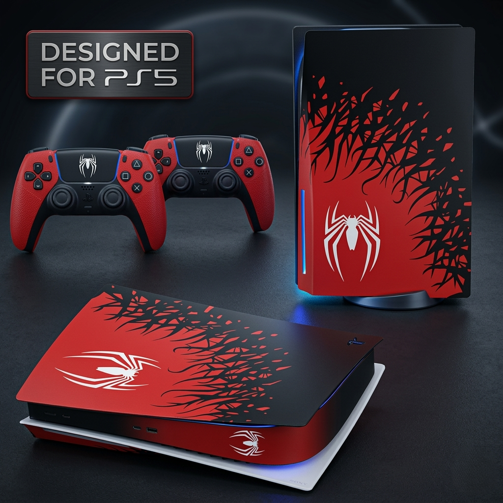 PS5 Slim Superhero Vinyl Skin Set For Console & Controller