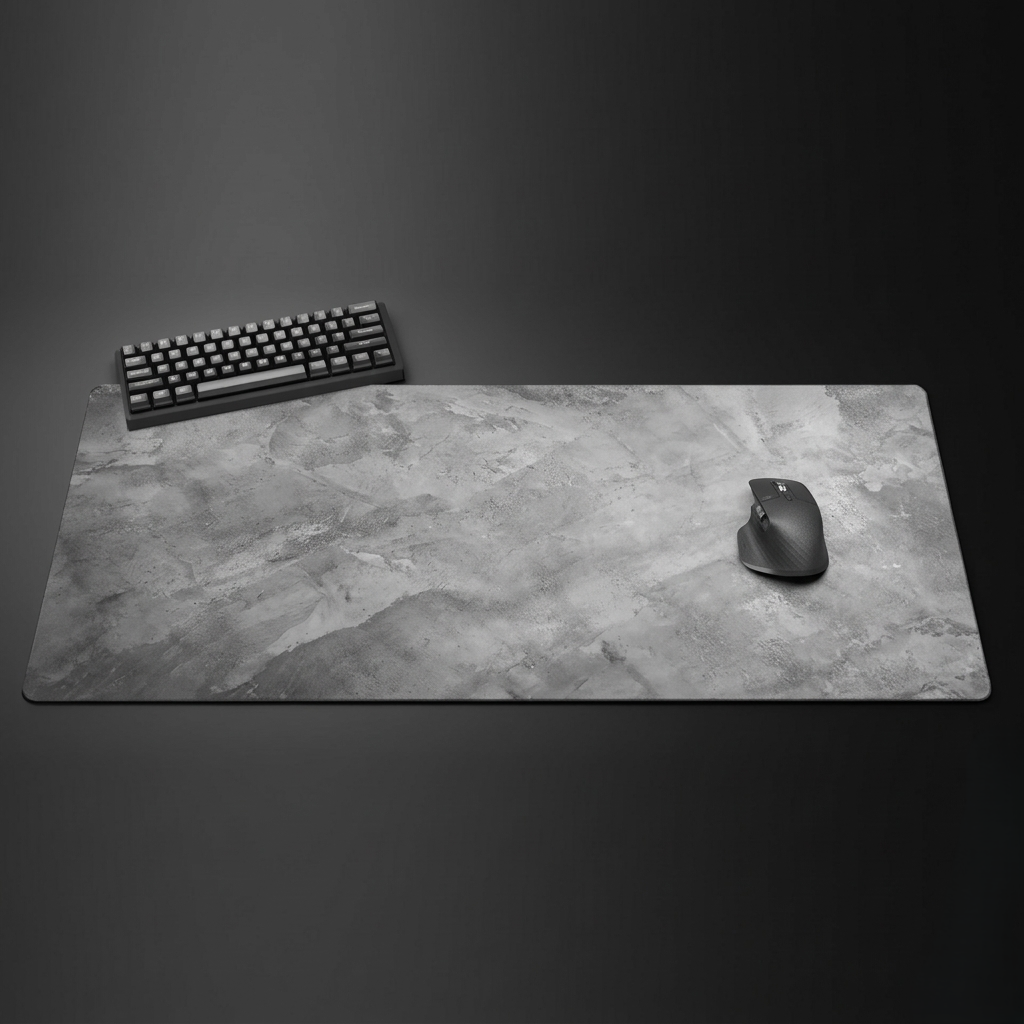 Gray Series Mouse Pad, Overlocked Edges, Desk Mat for PC & Laptop