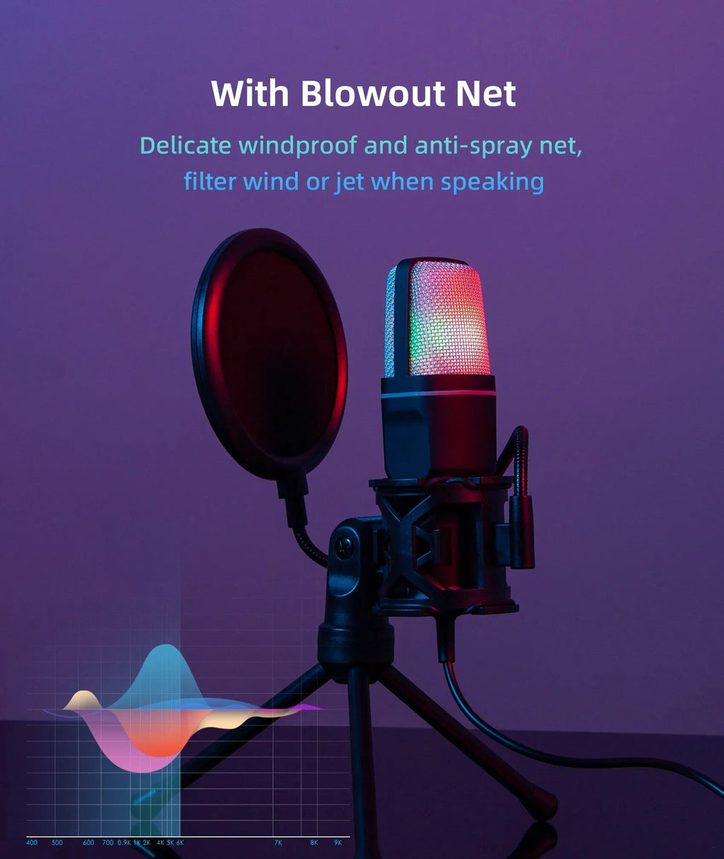 Studio USB Microphone Kit – High-Clarity Mic for Podcasting & Live Streaming