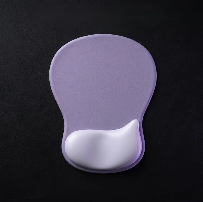 Purple wrist rest on a black background