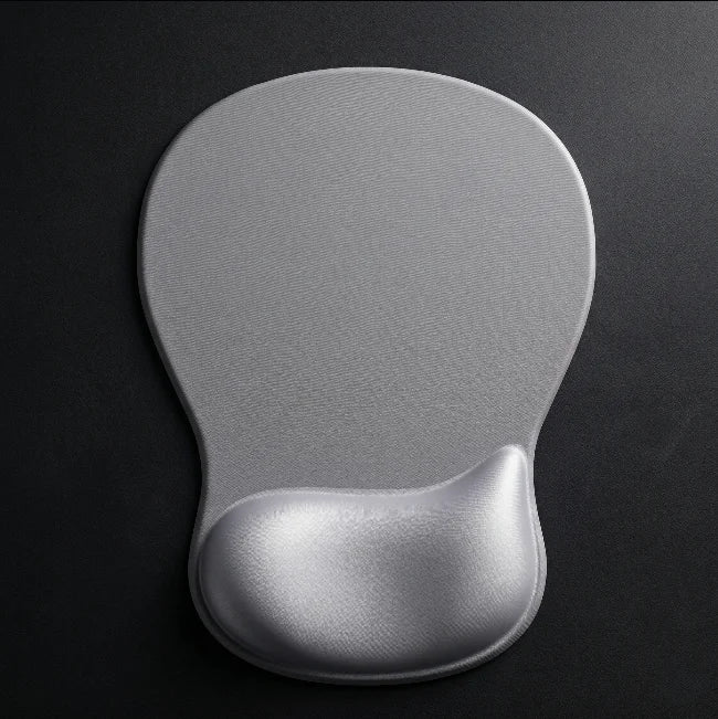 Gray wrist rest on a black background